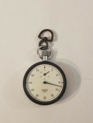 Rare Vintage Heuer 7 Jewel Stopwatch Piece Needs Work Doesn 
