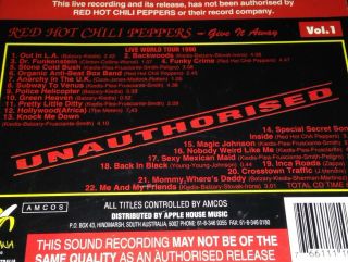 Red Hot Chili Peppers Give It Away (Vol.  1) Australian Live CD Rare Police 3