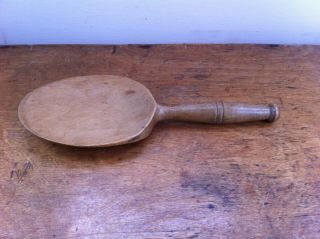 Lovely Large Decorative Antique Carved Wooden Butter / Dairy Spoon 9.  5 Inch