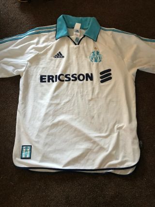 Rare Marseille Home Shirt Adidas Ericsson Size L