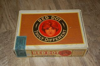 Red Dot Panetela Cigars - Federal Cigar Co.  Red Lion Pennsylvania - Antique Box