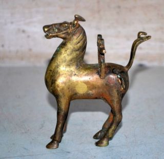 Antique Old Rare Brass Hand Crafted Horse Statue