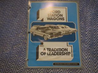 1976 Ford Pinto Torino Country Squire Station Wagons Dealer Album Brochure Rare