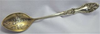 Rare St Joseph Michigan 4 " Demi Size Sterling Silver Souvenir Spoon