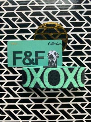 Rare Silver Stitched Green F&f Zox Strap Pre - Owned 9/10