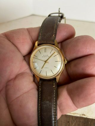 Vintage Elgin Sportsman 17 Jewel Hand - Winding Watch Runs