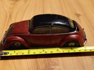 Vintage Rare Tin Wind Up Vw Flips From Sedan To Convertible Cko 358