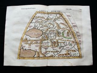 1599 Ptolemy: Map Tabula Asia Vii°: Middle East Georgia Afghanistan Iran