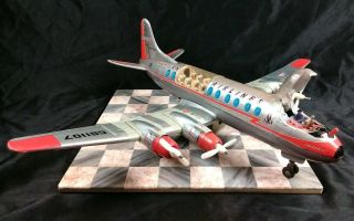 Extremely Rare Tin Litho Battery Operated American Airlines Plane Tomy Japan 24 "