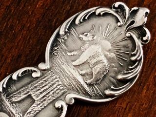 - Watson Co.  Sterling Silver Souvenir Teaspoon For California: Bear To Handle