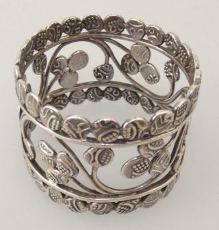 Old Silver Napkin Ring Made From Indian State Coins