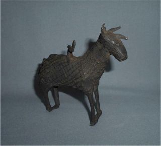 Antique India Top High Aged Khond Tribe Bronze Mythical Animal Shrine Figure