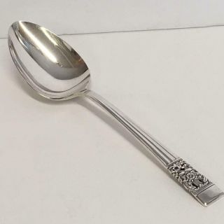Oneida Coronation 1 Serving Spoon 8 1/2 " Community Silverplate Silver Plate Vgc