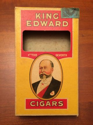 Rare Vintage King Edward The Seventh Pocket Cigar Box 1920 