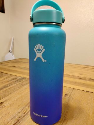 Hawaii Exclusive Hydro Flask Moana Blue Ombre Limited Edition Rare 40 Oz Wide