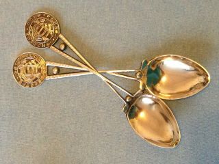 Lovely Hallmarked Silver Golf Spoons For Hooton Golf Club.