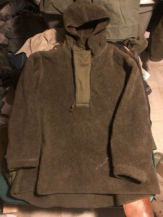 Rare Vintage Ww2 Us Army Pile Field Parka Liner Authentic Military Medium