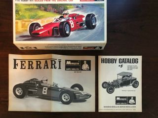 Vintage 1966 Monogram Ferrari Gp 1/32 Scale Model Car Kit Pc137