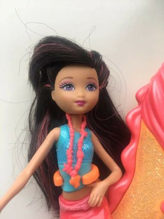 Barbie in A Mermaid Tale Stylist Doll Seahorse Set RARE HTF Orange Coral Small 3