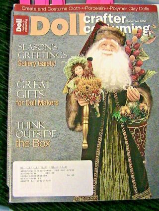 Doll Crafter & Costuming December 2008 Rare Cloth Art Doll & Clothing Patterns