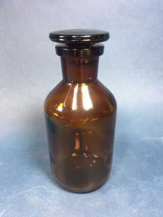 Antique Vitro Usa Pharmacy Apothecary Bottle W/ Stopper Medical