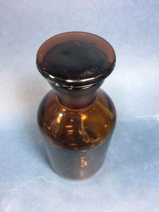 Antique Vitro USA Pharmacy Apothecary Bottle w/ Stopper Medical 2