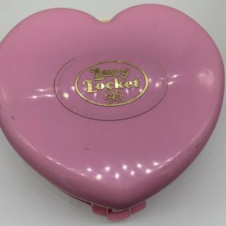 1992 Vintage Lucy Locket Polly Pocket Large Pink Heart Shape Carry Case 2