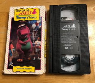 Barney & Friends Carnival Of Numbers (vhs,  1992) Time Life Rare Oop
