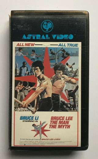 Bruce Lee The Man The Myth Vhs Astral Video Clamshell Bruce Li Martial Arts Rare