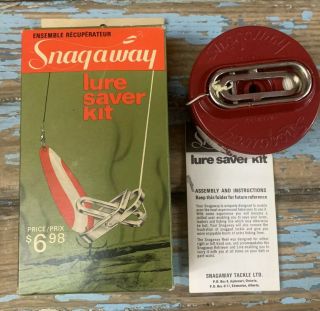 Rare Snagaway Vtg 50s 60s Nos W/ Orig Box & Paper Fishing Spoon Lure Saver Mich