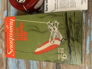 RARE SNAGAWAY Vtg 50s 60s NOS w/ Orig Box & Paper Fishing Spoon Lure SAVER MICH 3