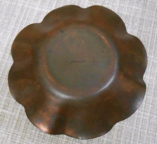 Mid Century Modern Signed Enamel On Copper Dish Space Age Abstract N.  D.  Winkler 3