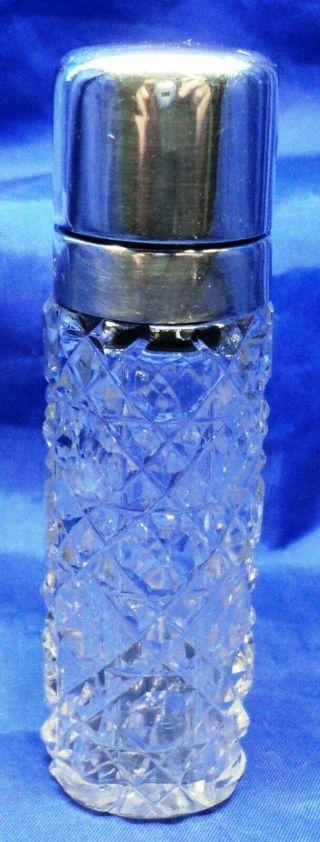 Victorian Solid Silver Flip Top Cut Glass Scent Bottle By Henry Williamson 1900