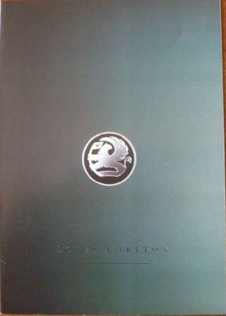 1990 Lotus Carlton Brochure By Vauxhall Very Rare Item In