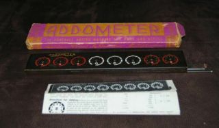 Vintage Addometer Adding Machine And Instructions