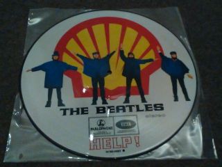The Beatles - Help - Very Rare 12 " Vinyl Picture Disc Lp John Lennon Shell