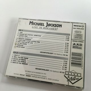 Michael Jackson - Live In Bukarest: The Dangerous Tour RARE 2 cd set 2