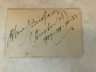 Rare Autograph Of Alan Fairfax,  Australia 1929 - 31