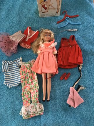 Vintage Skipper Doll My Little Sister 0950 Mattel Outfits Box 1963 Clothes