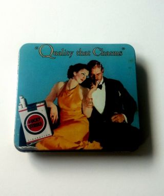 Rare Lucky Strike Cigarette Case Tin Sailing " Quality That Charms ".