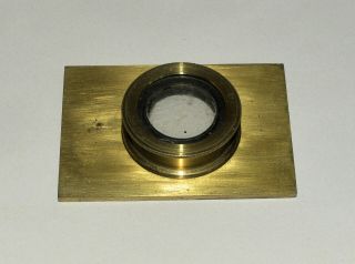Old Brass Live Box For Brass Microscope.