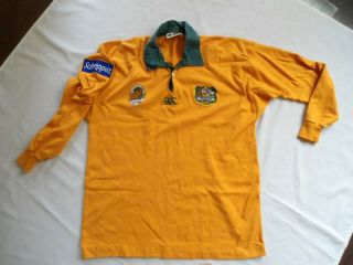 Vintage Rare Australia Wallabies Canterbury Rugby Jersey Shirt Med