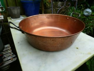 Vintage Copper Jam Pan Planter Handles Sink Garden Kitchen Plant Pot Cook