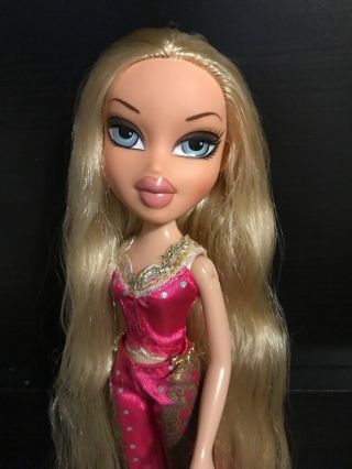 Bratz Rare Long Blonde Hair Gorgeous Doll In Fancy Pink Outfit Vhtf