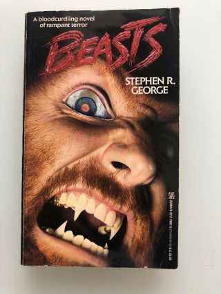 Beasts By Stephen R.  George Very Rare Paperback First Printing 1989 Zebra Horror