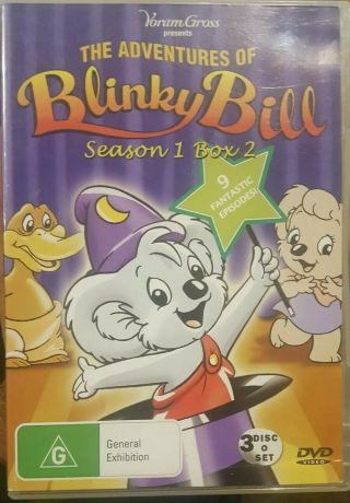 The Adventures Of Blinky Bill Season 1 Box 2 Rare Dvd Children 