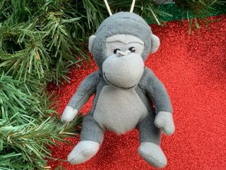 Rare Custom Ty Teenie Beanie Babies Pops The Gorilla Christmas Tree Ornament