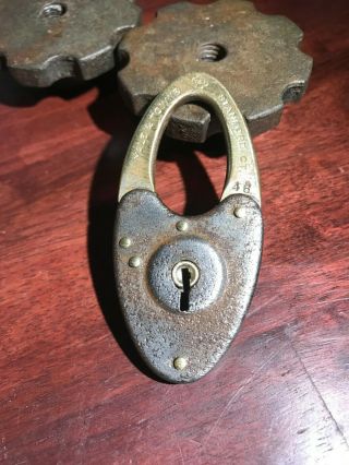Antique Yale & Towne Lock No Key - Antique Lock Padlock Collectible