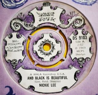 Rare Northern Soul - Nickie Lee - And Black Is - Uk Deep Soul 7 " 45