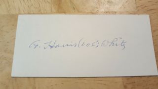 Doc White D.  1969 Rare Chicago White Sox 1906 Ws Pitcher Signed Cut